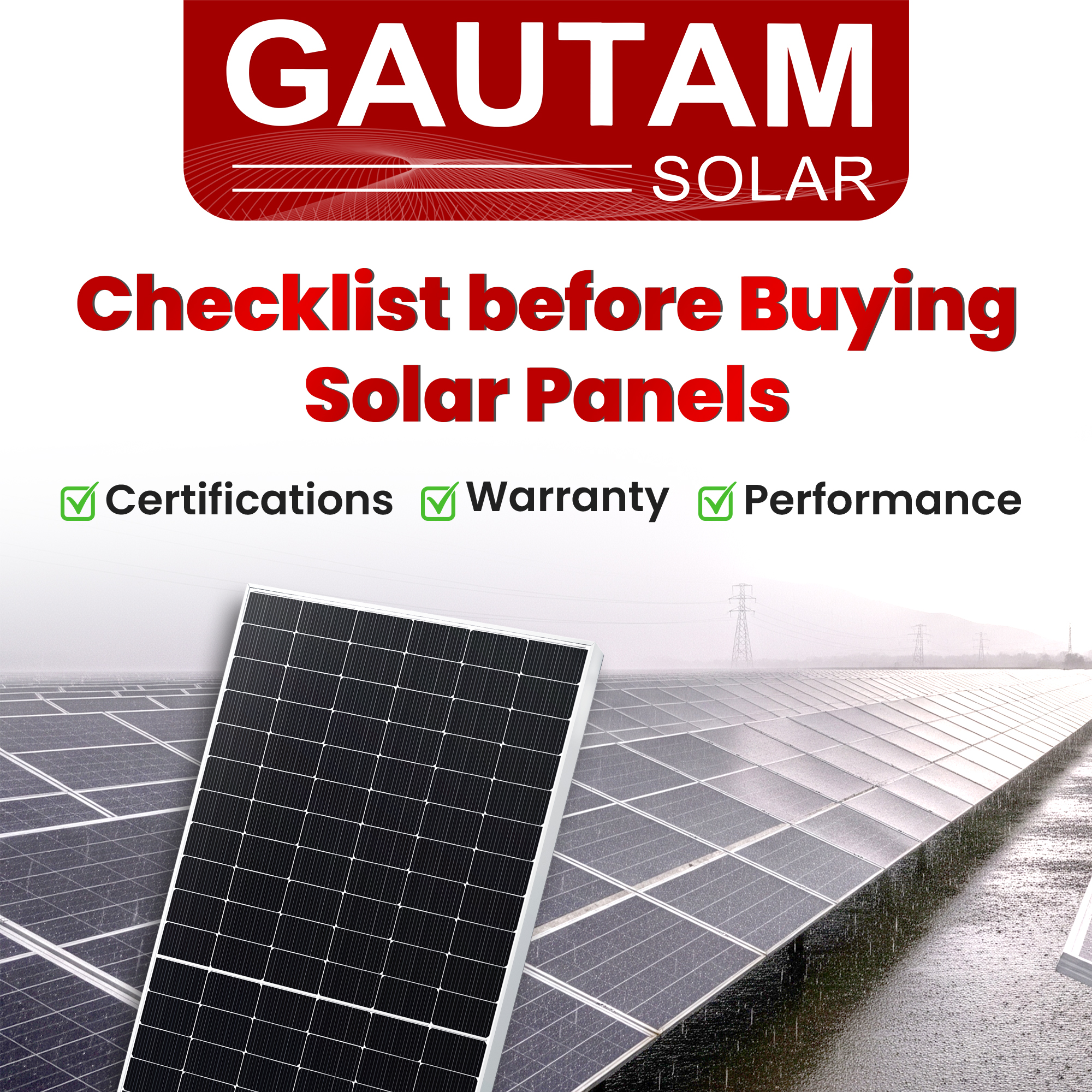Checklist before Buying Solar Panels: Certifications, Warranty & Performance
